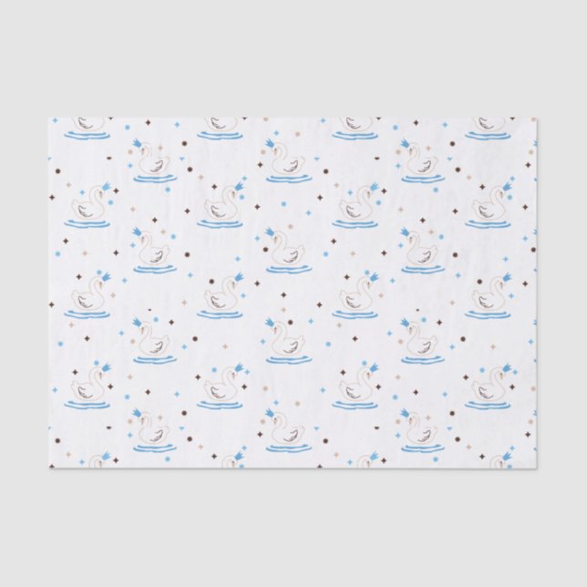 Papel De Seda Cisne Encantado lago Swan Fairy Tale Crowan Swan (Frente )