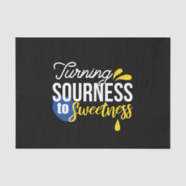 Papel De Seda Citação Motivacional de Limão de Areia a Doce