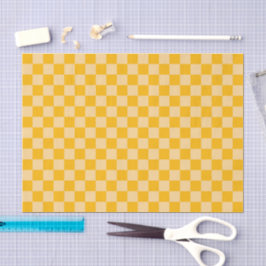 Papel De Seda Citrus cream checkered board pattern