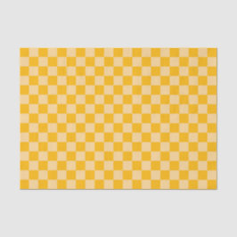 Papel De Seda Citrus cream checkered board pattern