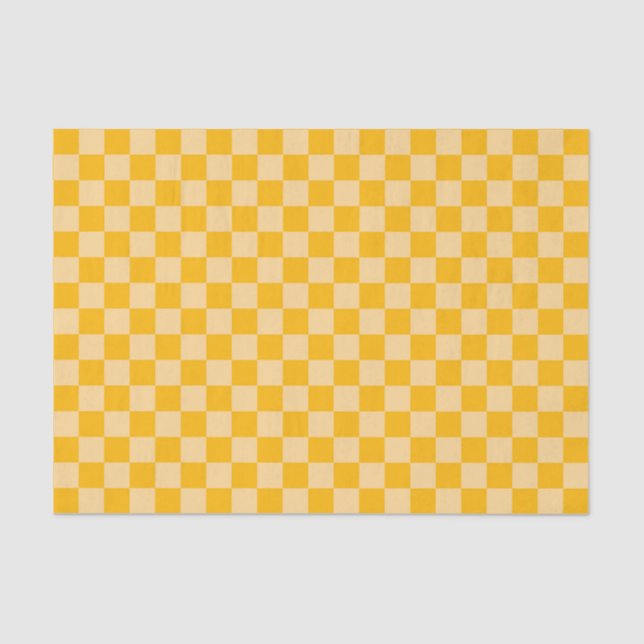 Papel De Seda Citrus cream checkered board pattern (Frente )