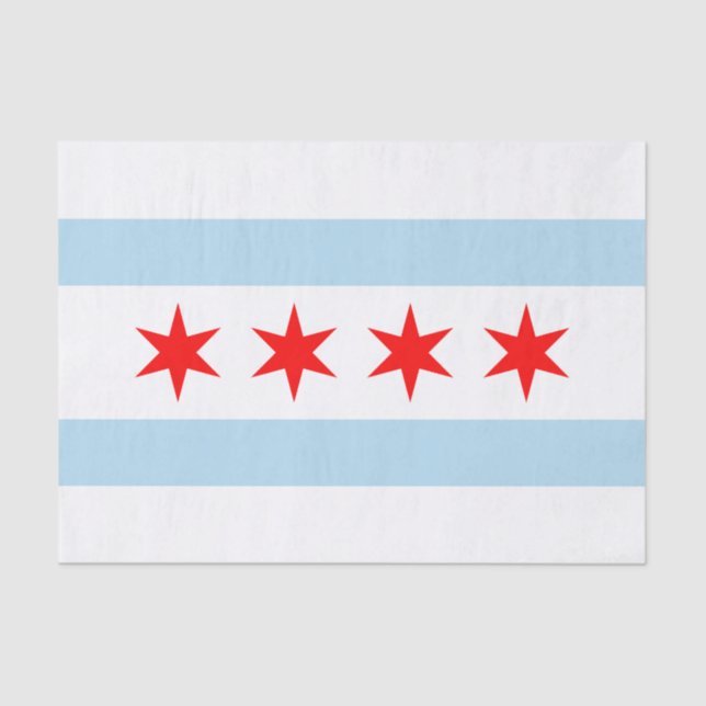 Papel De Seda City Flag de Chicago (Illinois) (Frente )