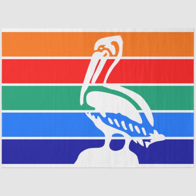 Papel De Seda City Flag of Ruas. Petersburg (Flórida) (Frente )