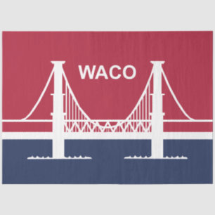 Papel De Seda City Flag of Waco (Texas, EUA)