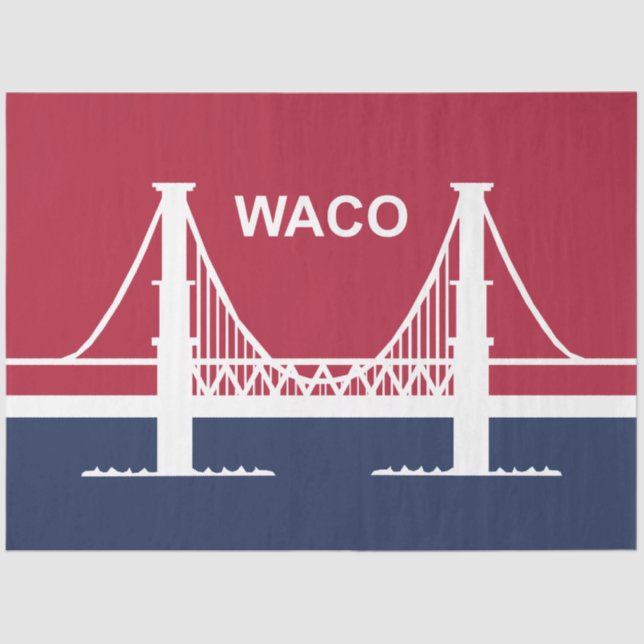 Papel De Seda City Flag of Waco (Texas, EUA) (Frente )