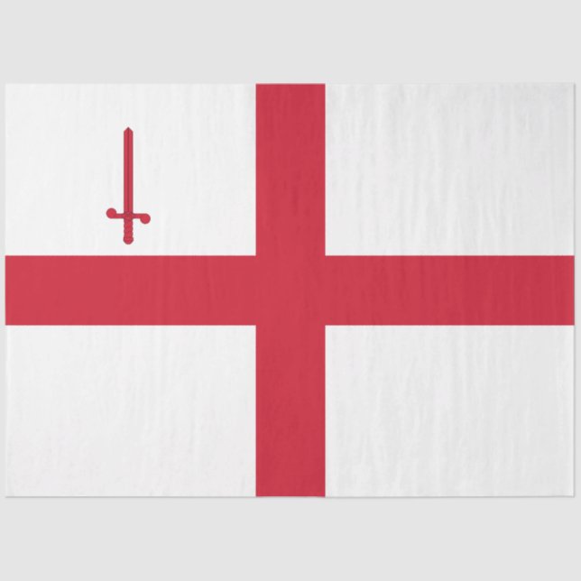 Papel De Seda City of London Flag (Inglaterra) (UK Capital City) (Frente )
