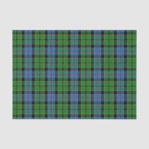 Papel De Seda Clã escocês Tartan azul e verde de Forsyth dos