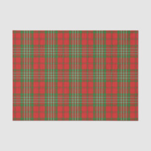 Papel De Seda Clã escocês Tartan vermelho e verde de Scott dos
