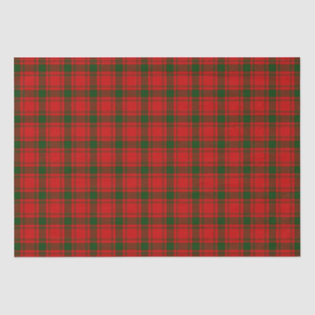 Papel De Seda Clan MacQuarrie Tartan e Crest (Frente )