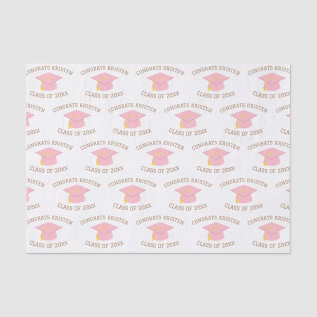 Papel De Seda Classe Personalizada de Oferta de Boné de formatur (Frente )