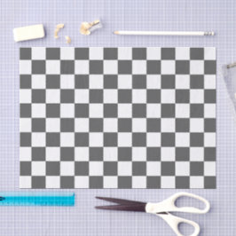 Papel De Seda Classic dark grey checkerboard
