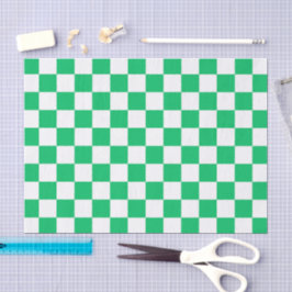 Papel De Seda Classic green checkered 