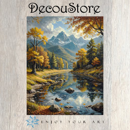 Papel De Seda Classic Mountain Landscape Decoupage