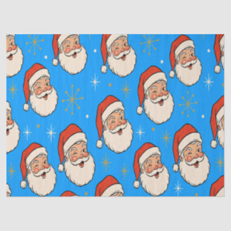Papel De Seda Classic Retro Winking Santa Christmas