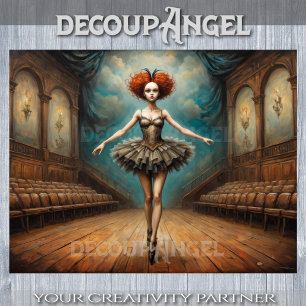 Papel De Seda Clássica Ballerina da Dança Gótica - Decoupage -