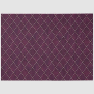Papel De Seda Clássica Maroon Velvet Argyle Pattern Luxury