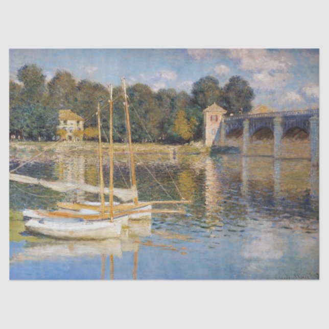 Papel De Seda Claude Monet - A Ponte de Argenteuil (Frente )