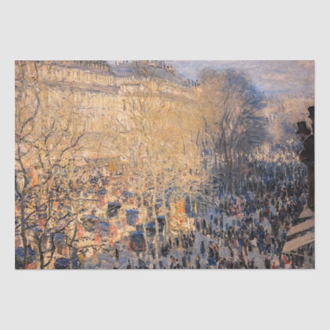 Papel De Seda Claude Monet - Boulevard des Capucines em Paris (Frente )