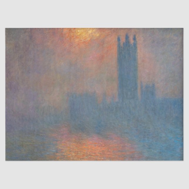 Papel De Seda Claude Monet - Câmaras do Parlamento, Londres (Frente )