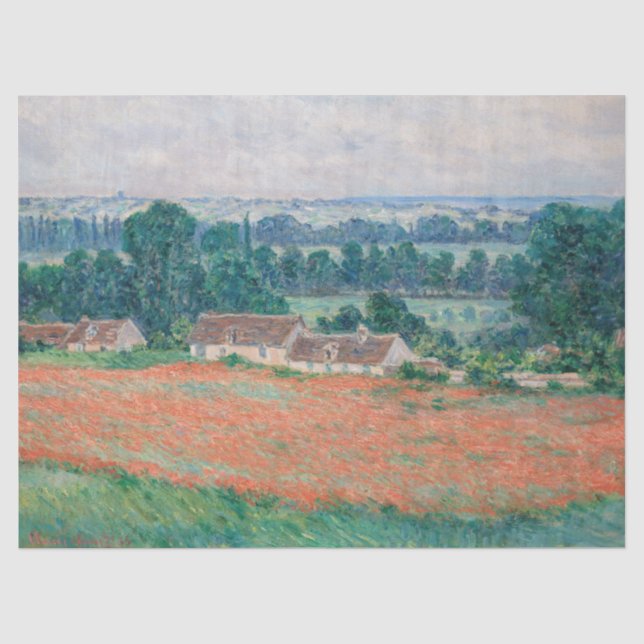 Papel De Seda Claude Monet - Campo de Papoulas, Giverny (Frente )