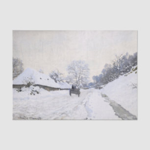 Papel De Seda Claude Monet - Carrinho na Estrada de Neve em Honf
