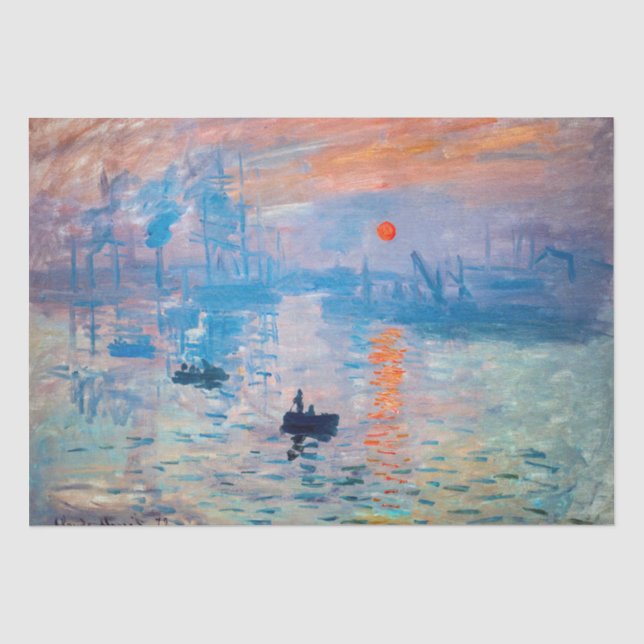 Papel De Seda Claude Monet - Impressão, Nascer do Sol (Frente )