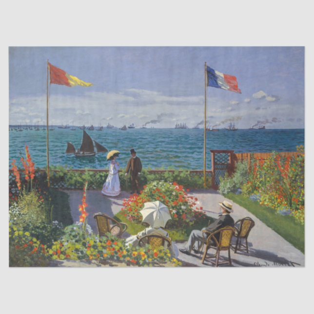 Papel De Seda Claude Monet - Jardim de Sainte-Adresse (Frente )