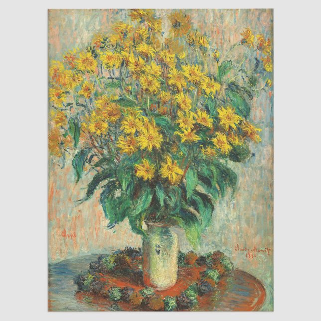 Papel De Seda Claude Monet - Jerusalem Artichoke Flowers (Criador carregado)