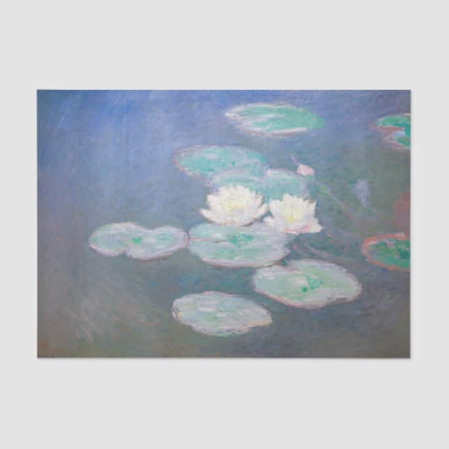 Papel De Seda Claude Monet - Lírios De Água, Efeito Da Noite (Frente )