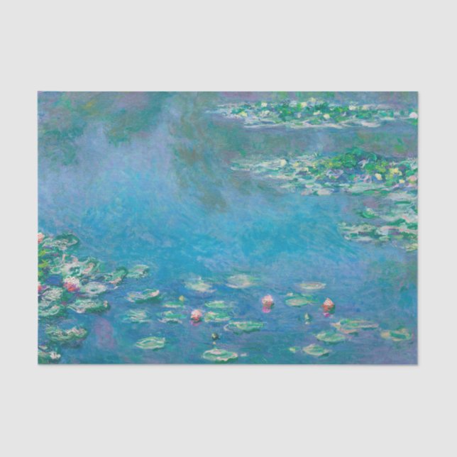 Papel De Seda Claude Monet. Lírios De Água. impressionismo franc (Frente )