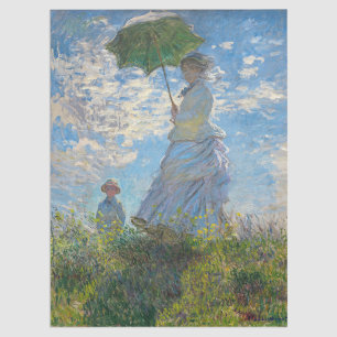 Papel De Seda Claude Monet - O Promenade, Mulher com Parasol