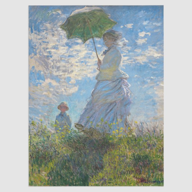 Papel De Seda Claude Monet - O Promenade, Mulher com Parasol (Criador carregado)
