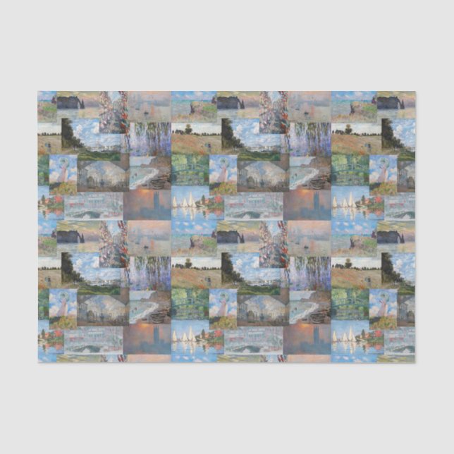 Papel De Seda Claude Monet - Patchwork de obras de arte (Frente )