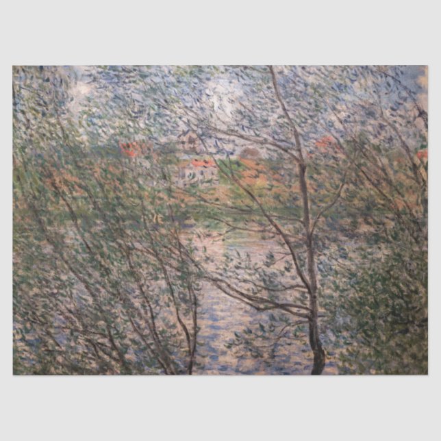 Papel De Seda Claude Monet - Primavera através dos ramos (Frente )