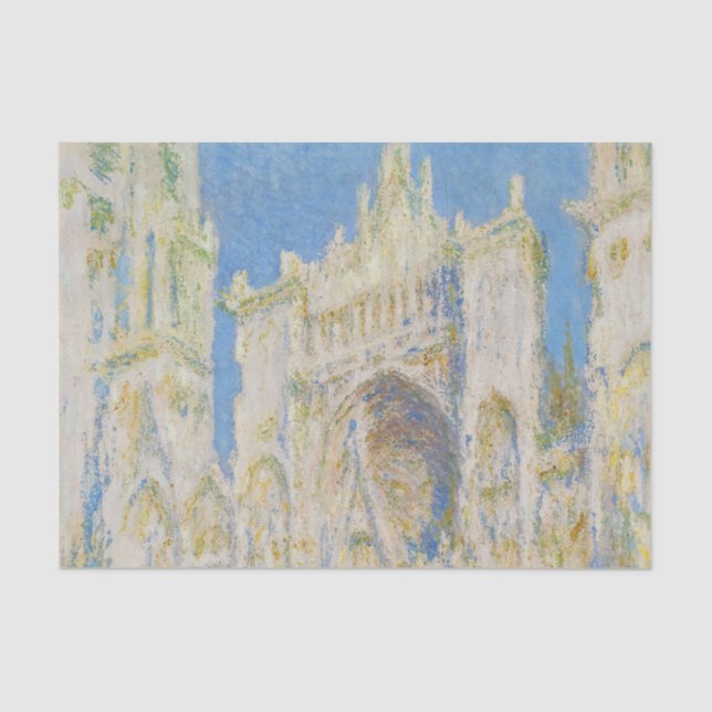 Papel De Seda Claude Monet Rouen Cathedral Portal Morning Light (Frente )