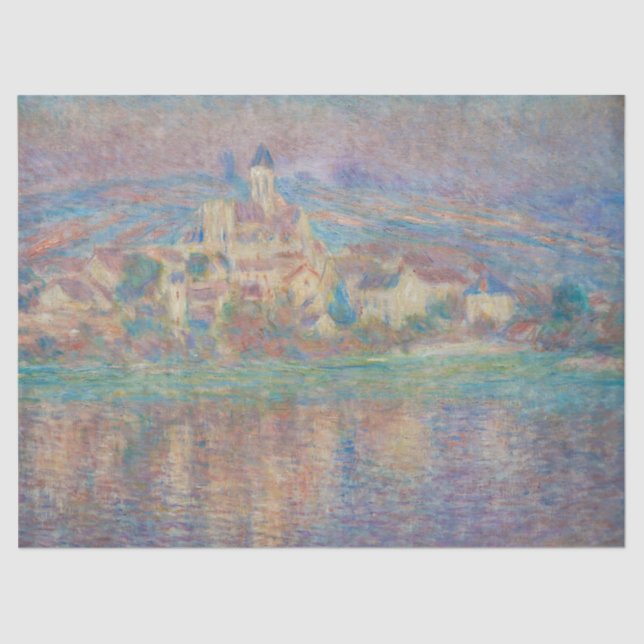 Papel De Seda Claude Monet - Vetheuil, Sunset (Frente )