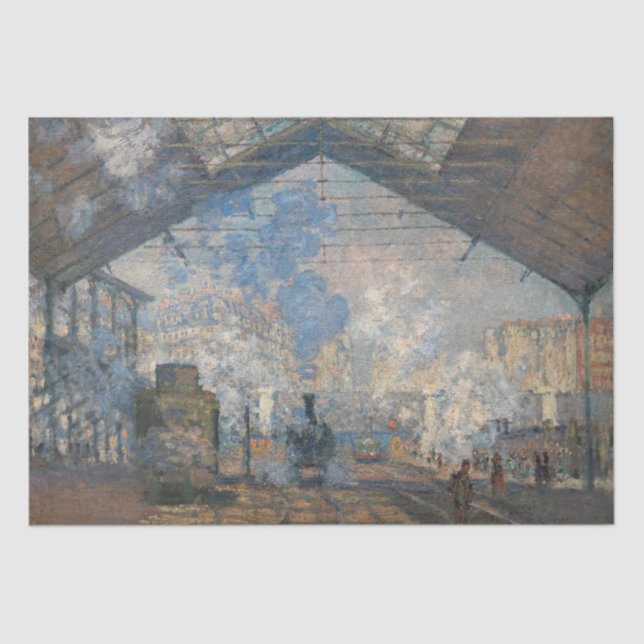 Papel De Seda Claude Monet - Vista exterior da estação de Santo- (Frente )