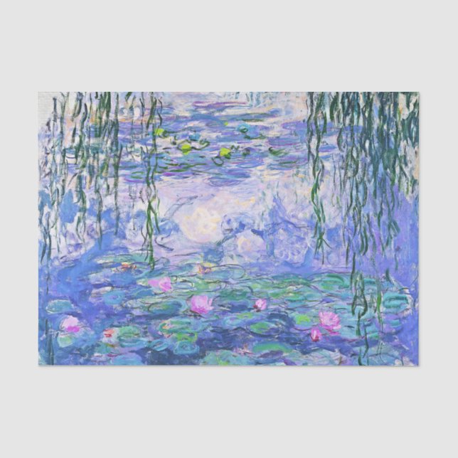 Papel De Seda Claude Monet Water Libera A Arte Impressionante Fr (Frente )