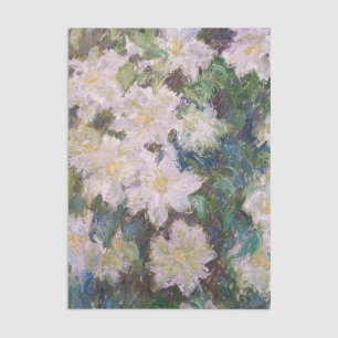 Papel De Seda Claude Monet - White Clematis