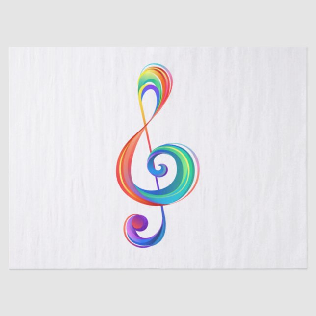 Papel De Seda Clef (trecho de arco-íris) (Frente )