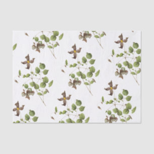 Papel De Seda Clematis Flower Pattern