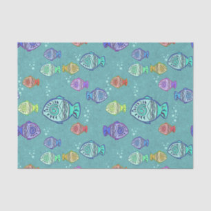 Papel De Seda Clip-Art Fish Pattern + suas ideias