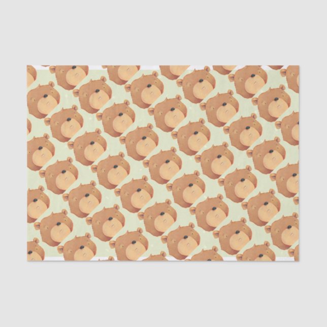 Papel De Seda Close up do urso de Brown grande (Frente )