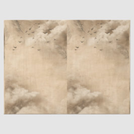 Papel De Seda Clouds Birds Feathers Pastel Sky Collage