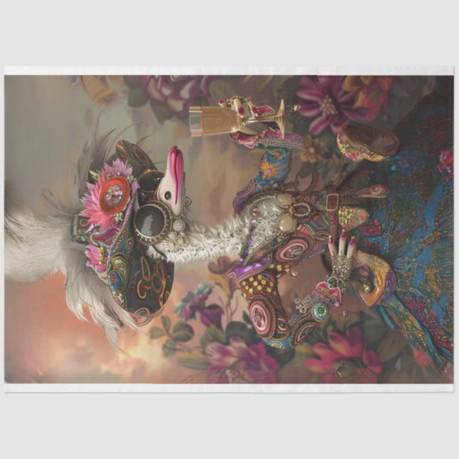 Papel De Seda Clube das Damas do Wackadoodle Whimsical Decoupage (Frente )