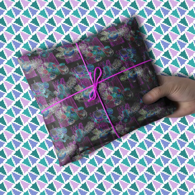 Papel De Seda Cluster de Velas de Néon Claro Negro (Criador carregado)