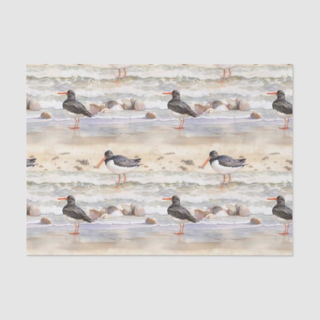 Papel De Seda Coastal Beach Birds (Frente )