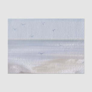 Papel De Seda Coasteline Beach Watercolor