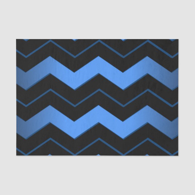 Papel De Seda Cobalto Blue Chevron (Frente )