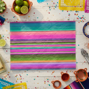 Papel De Seda Cobertor Tradicional Mexicano Fiesta Serape Rosa